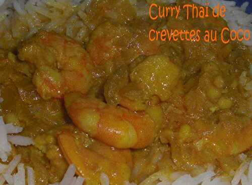 Curry Thaï de crevettes au coco