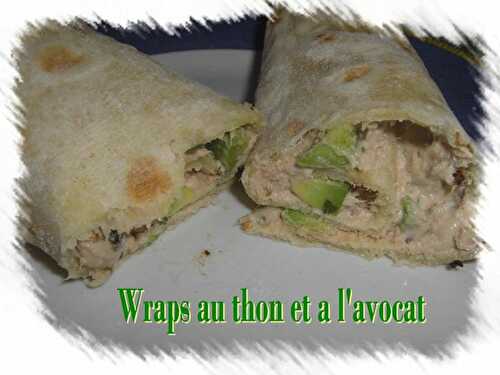 Wraps au thon et à l'avocat