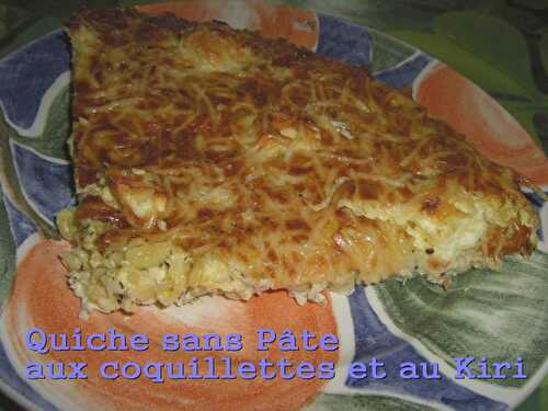 Quiche sans pâte aux coquillettes et au Kiri