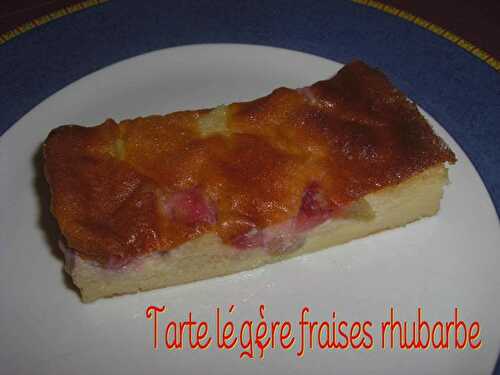 Tarte légère fraises rhubarbe, sans pâte