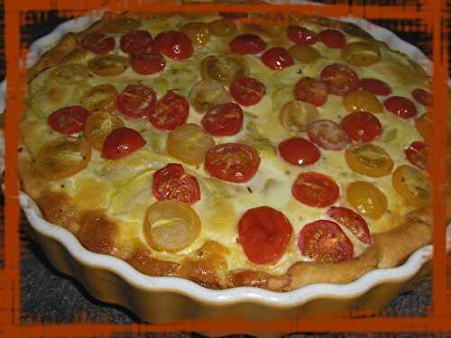 Quiche aux courgettes et aux tomates cerises