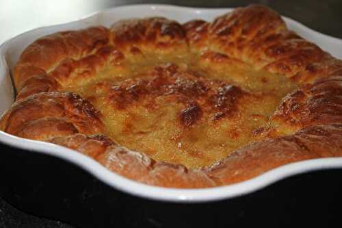 Tarte briochée au sucre roux et à la fleur d'oranger