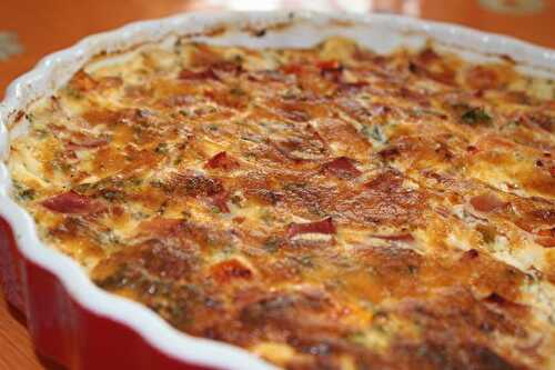 Quiche sans pâte tomates - jambon et Mozzarella