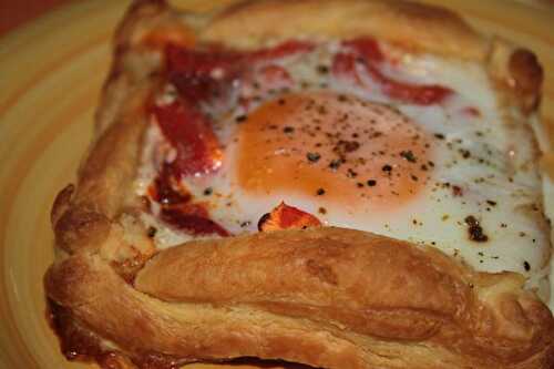 Tartelettes chorizo, poivron et oeuf