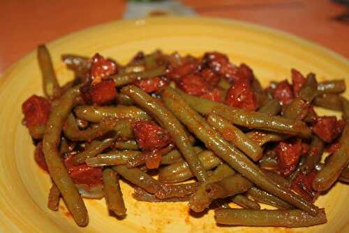 Poêlée de haricots verts au chorizo