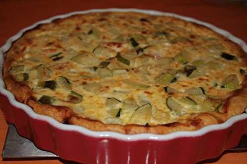 Tarte au saumon et aux courgettes