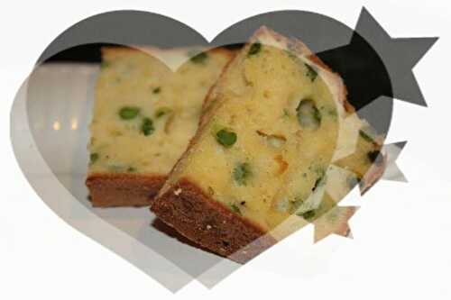 Cake au cheddar et aux petits pois