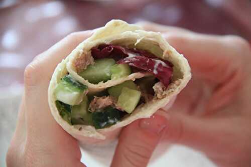 Wraps au concombre et au thon