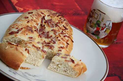 Fougasse aux lardons et au levain