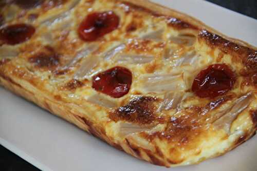 Tarte au saumon fumé et aux asperges