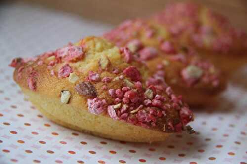 Madeleines aux pralines roses