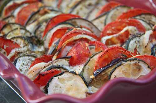 Tian de légumes à la mozzarella et aux herbes de Provence