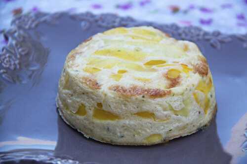 Clafoutis courgette crevettes au lait de coco