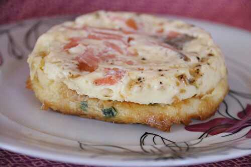 Croque quiche au saumon fumé