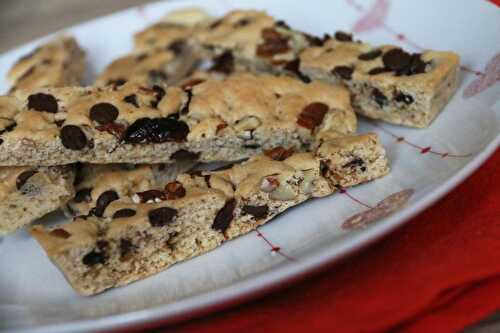 Cookie Sticks aux noix de pécan, chocolat et cranberries