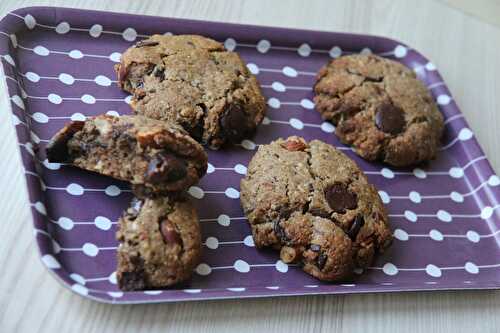 Jumbo Cookies aux amandes et gros chunks de chocolat noir