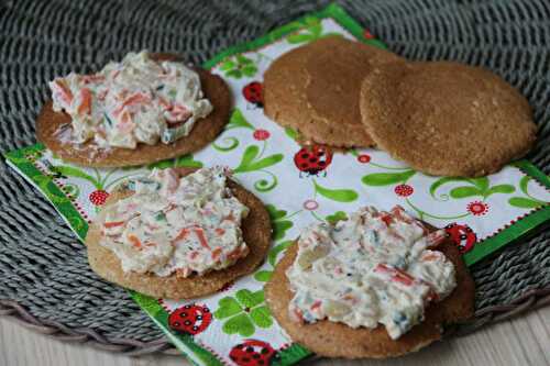 Mousse de ricotta aux légumes sur blinis pour l'apéro (sans gluten)