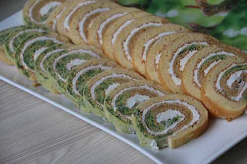 Roulé tricolore à la crème de fromage