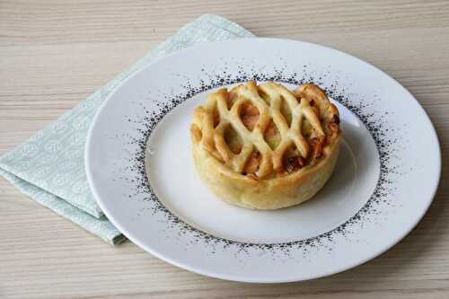 Tartelettes saumon, poireaux et échalotes