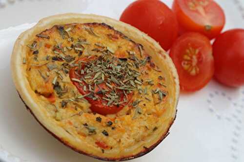 Tartelettes tomates, courgette et ciboulette