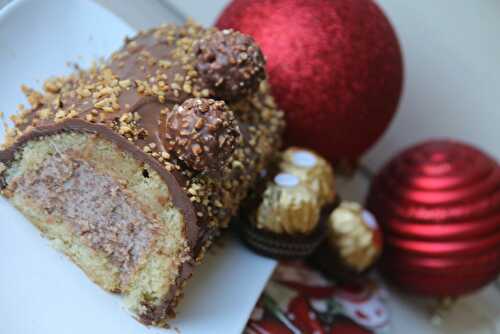 Bûche de Noël aux Ferrero Rocher (au Thermomix ou sans)