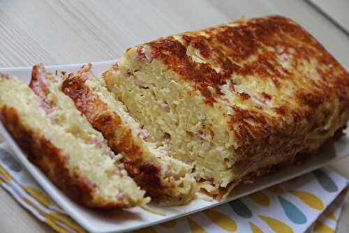 Cake de spaghettis à la carbonara