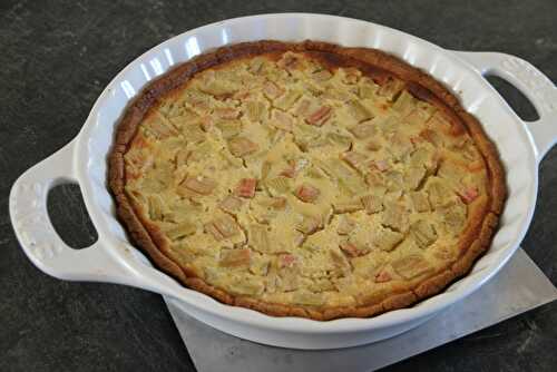 Tarte à la rhubarbe sans gluten (au Thermomix ou sans)