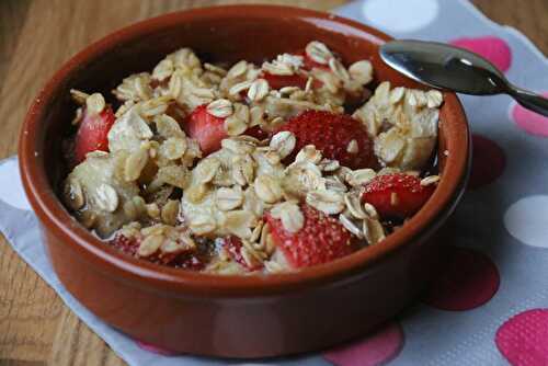 Gratin de fruits aux flocons d'avoine