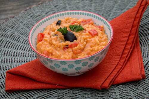 Risotto aux poivrons rouges et piment d'Espelette