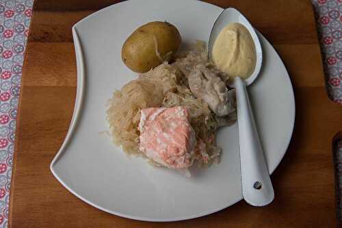 Choucroute aux poissons, sauce béarnaise allégée