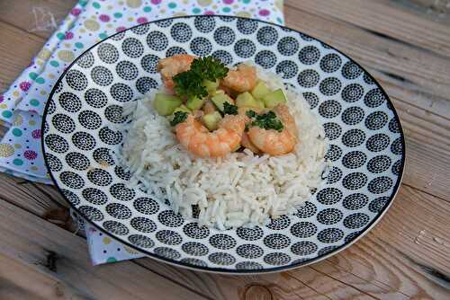 Curry de crevettes à la citronnelle (au Thermomix ou sans)