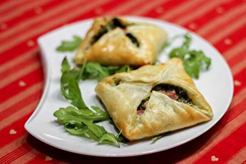 Paniers feuilletés épinards et jambon