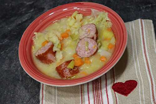 Soupe de légumes à la saucisse de Montbéliard