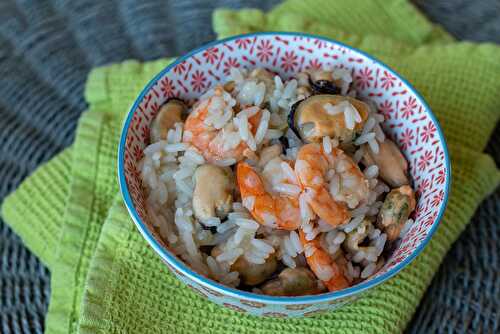 Moules et crevettes au riz (au Cookeo)