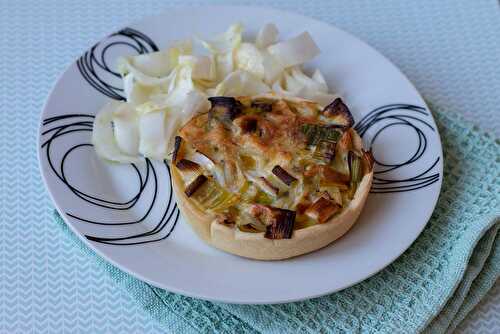 Quiches au saumon fumé et aux poireaux