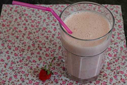 Milkshake fraises et sirop d'érable