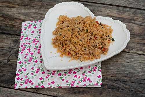 Salade de semoule au thon et tomates séchées