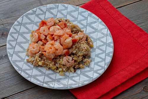 Crevettes au fromage ail et fines herbes (au Cookeo)