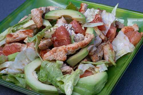 Salade de poulet, avocat et pamplemousse