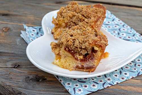 Crumb cake aux quetsches, amande et cannelle