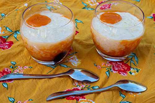 Riz au lait et coulis d'abricots à la fleur d'oranger (au Thermomix ou sans)