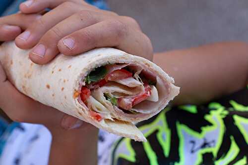 Wrap jambon tomate concombre salade