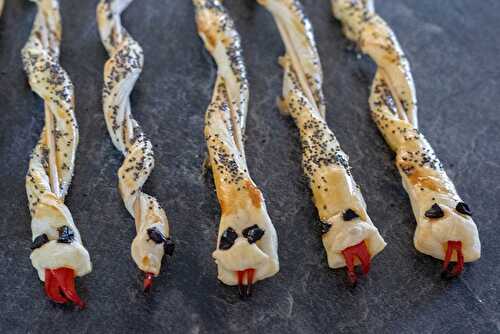Serpents feuilletés pour Halloween