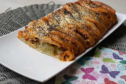 Tresse feuilletée aux courgette et au chorizo