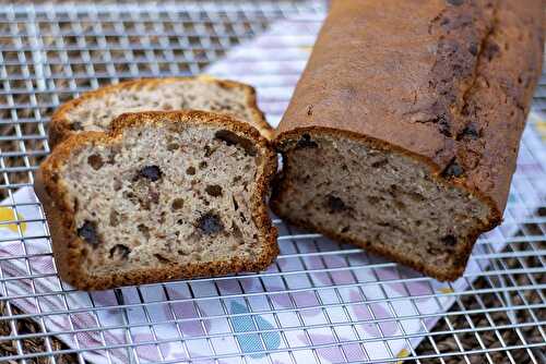 Banana bread aux noix et aux pépites de chocolat