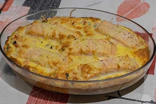 Clafoutis de légumes au saumon