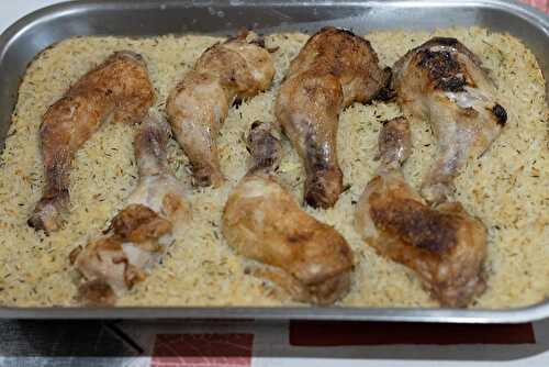 Poulet au four façon risotto