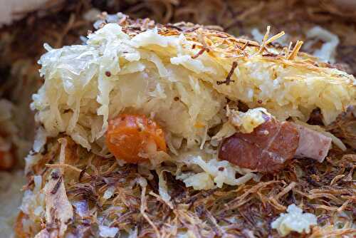 Choucroute en croûte de pommes de terre