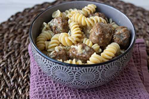 Fusillis et boulettes de viande à la mozzarella (au Cookeo ou sans)