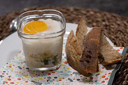 Oeuf cocotte Comté et poireaux